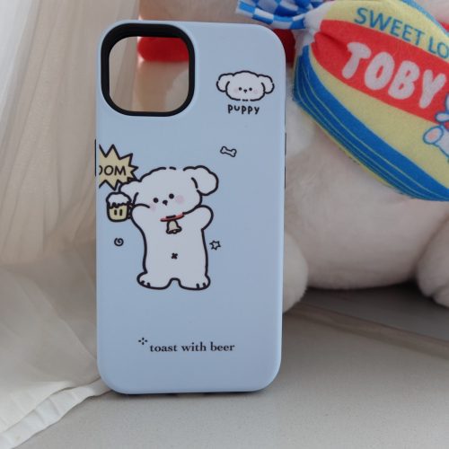 CuteCouplePuppyDoublelayerPhoneCase3