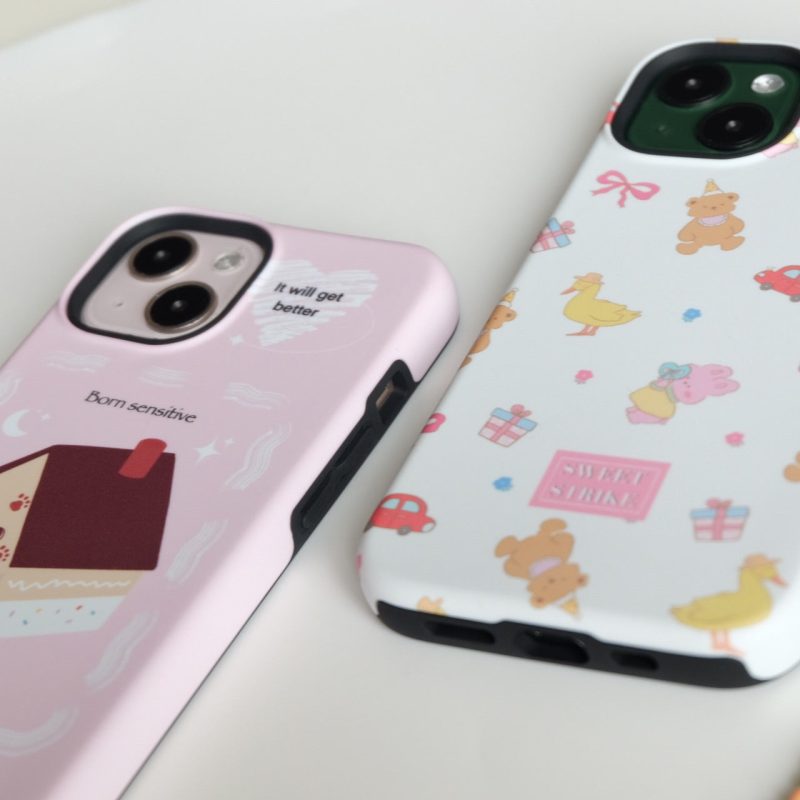 CuteDuckBearCarPrintedPhoneCase5