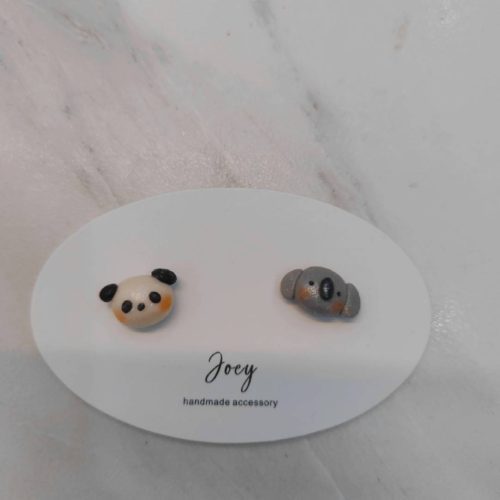 Cute Handmade Polymer Clay Animals Studs13