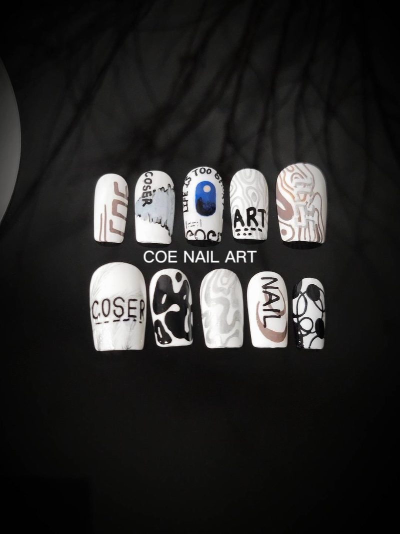 DoodleCoserArtPressOnNailsSet2