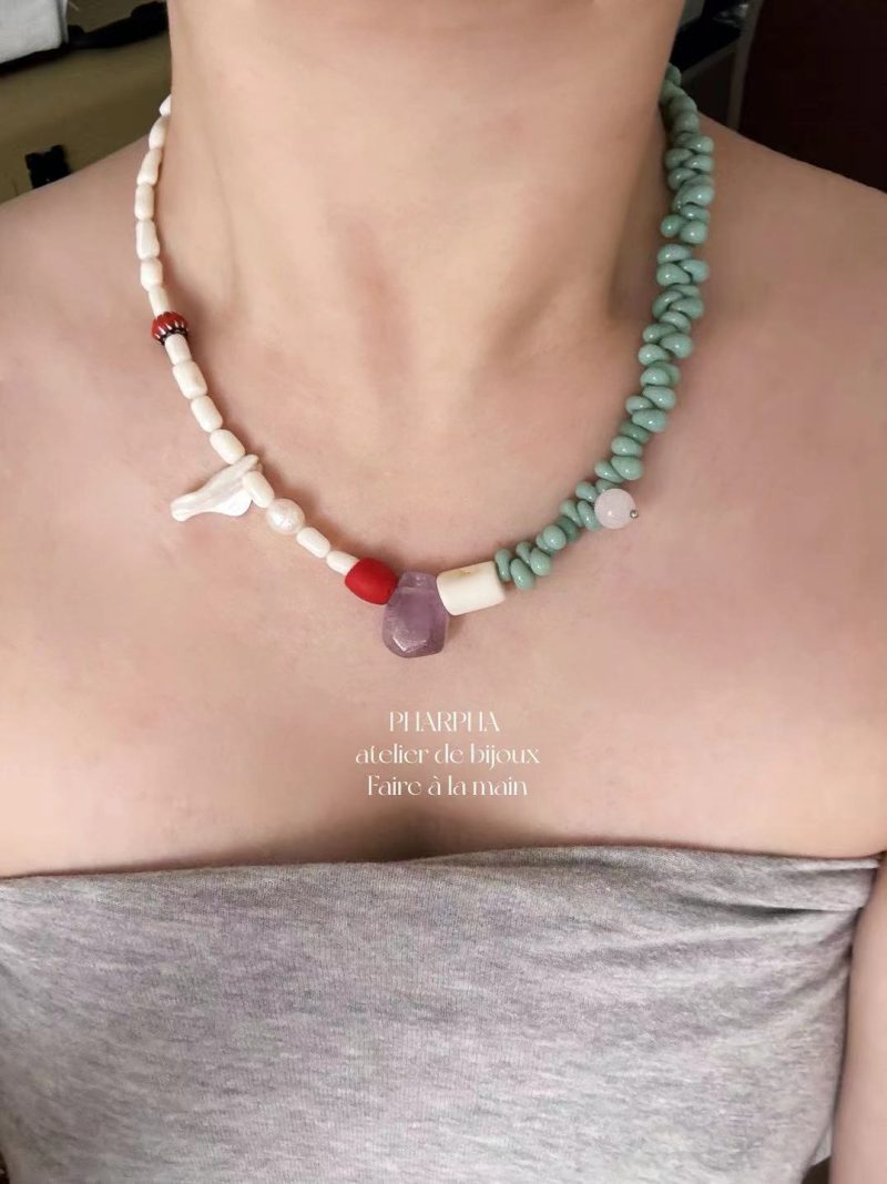 DopamineColorBeadedNecklace1