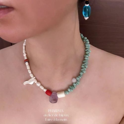 DopamineColorBeadedNecklace3