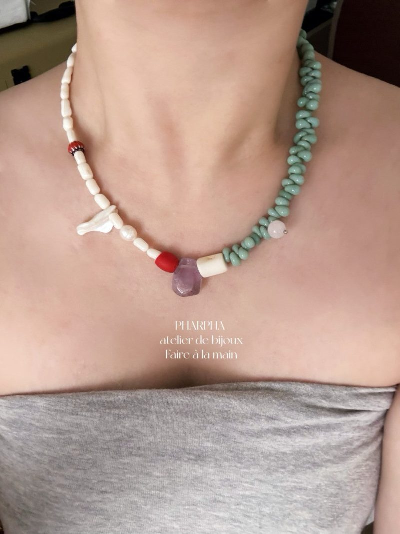 DopamineColorBeadedNecklace5