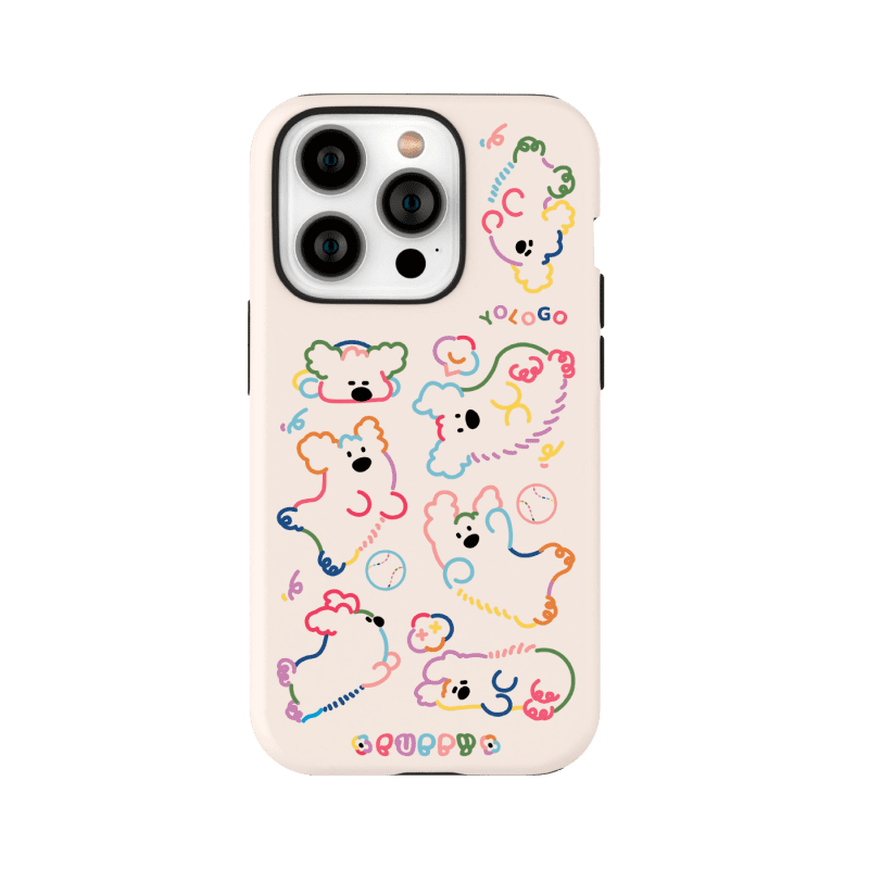 DopaminePuppyPrintedDoubleLayerPhoneCase