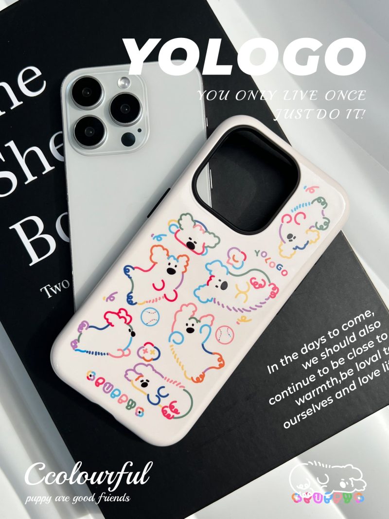 DopaminePuppyPrintedDoubleLayerPhoneCase2