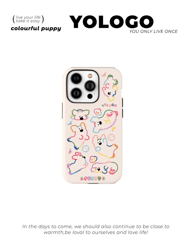 DopaminePuppyPrintedDoubleLayerPhoneCase5