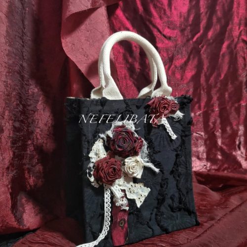 DukeRedRosesLaceTote11