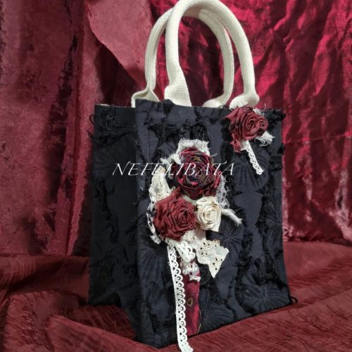 DukeRedRosesLaceTote12