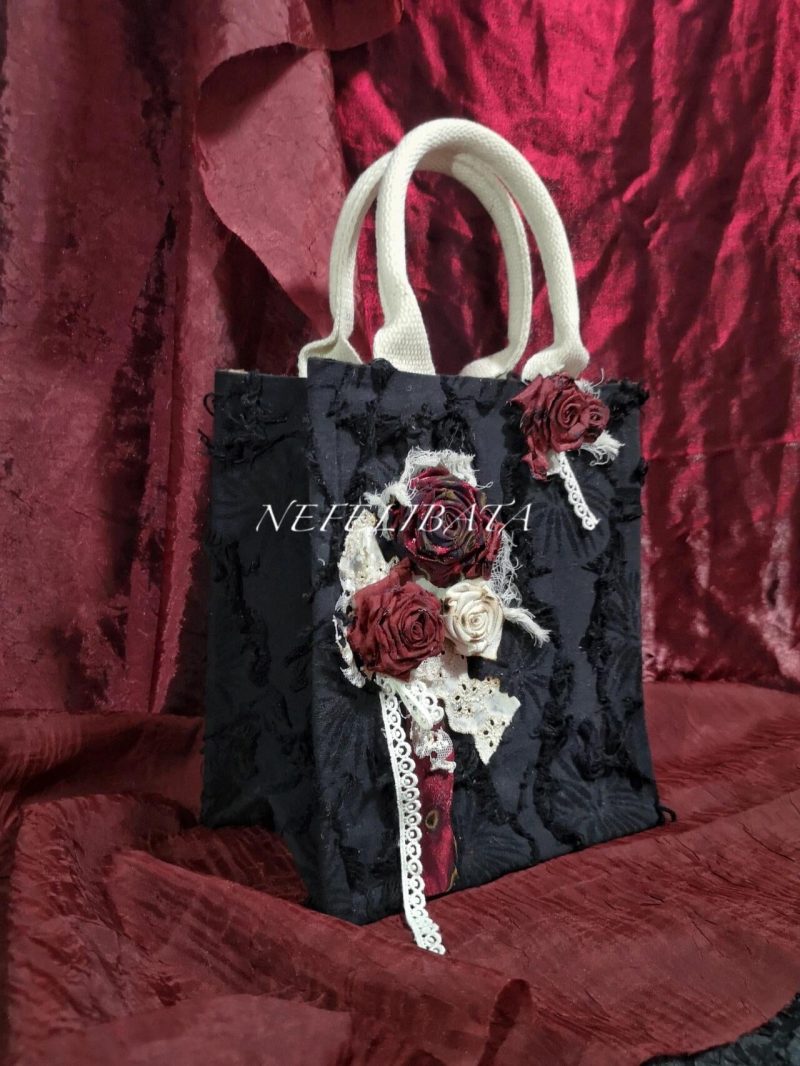 DukeRedRosesLaceTote12