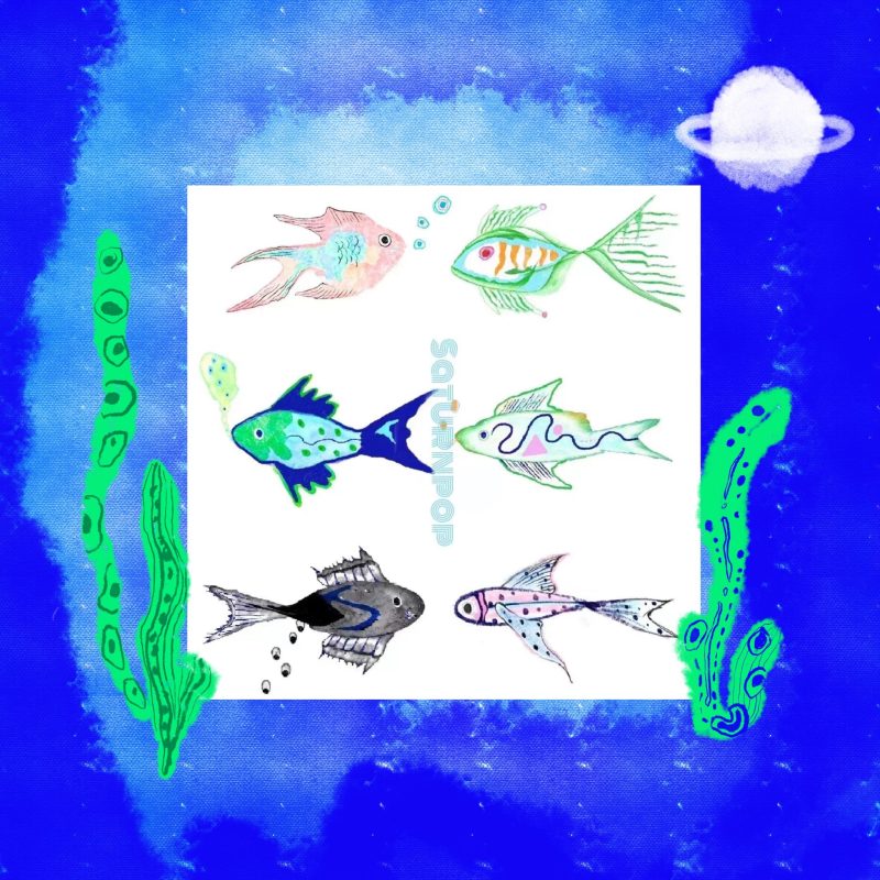 FishWaterproofTemporaryTattooStickersSet1