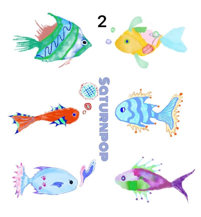 FishWaterproofTemporaryTattooStickersSet3