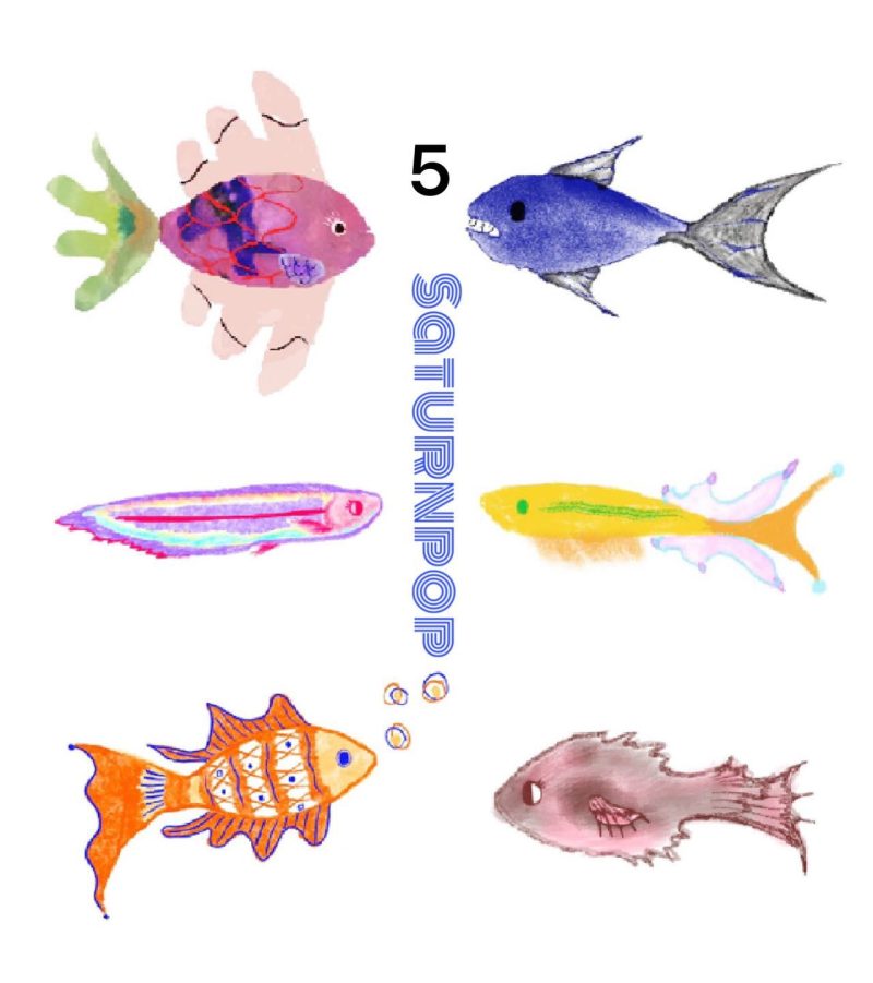 FishWaterproofTemporaryTattooStickersSet6