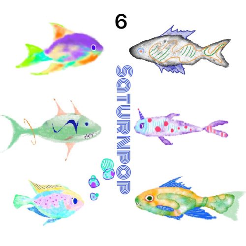 FishWaterproofTemporaryTattooStickersSet7