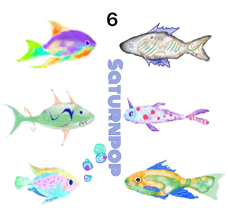 FishWaterproofTemporaryTattooStickersSet7