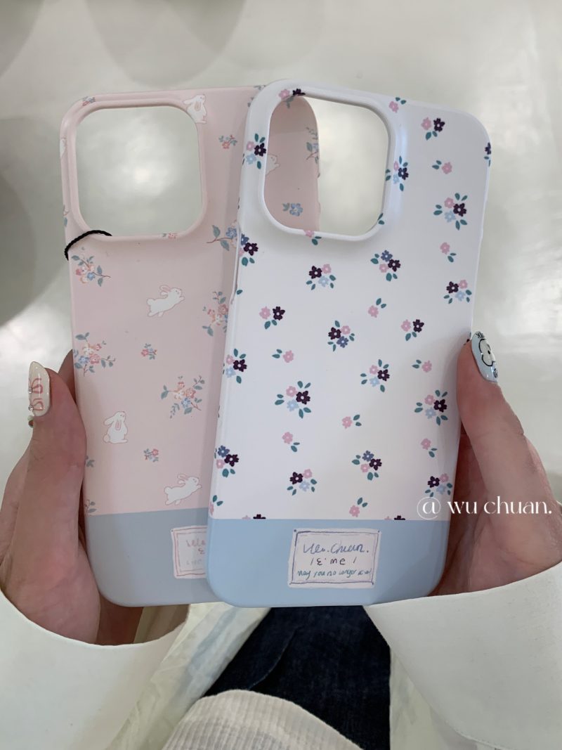 FlowerPrintedDoubleLayerPhoneCase3