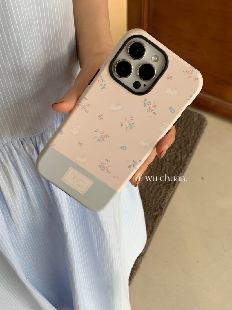 FlowerPrintedDoubleLayerPhoneCase8