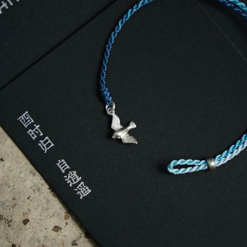 FlyingBirdSilverBraidedBracelet1