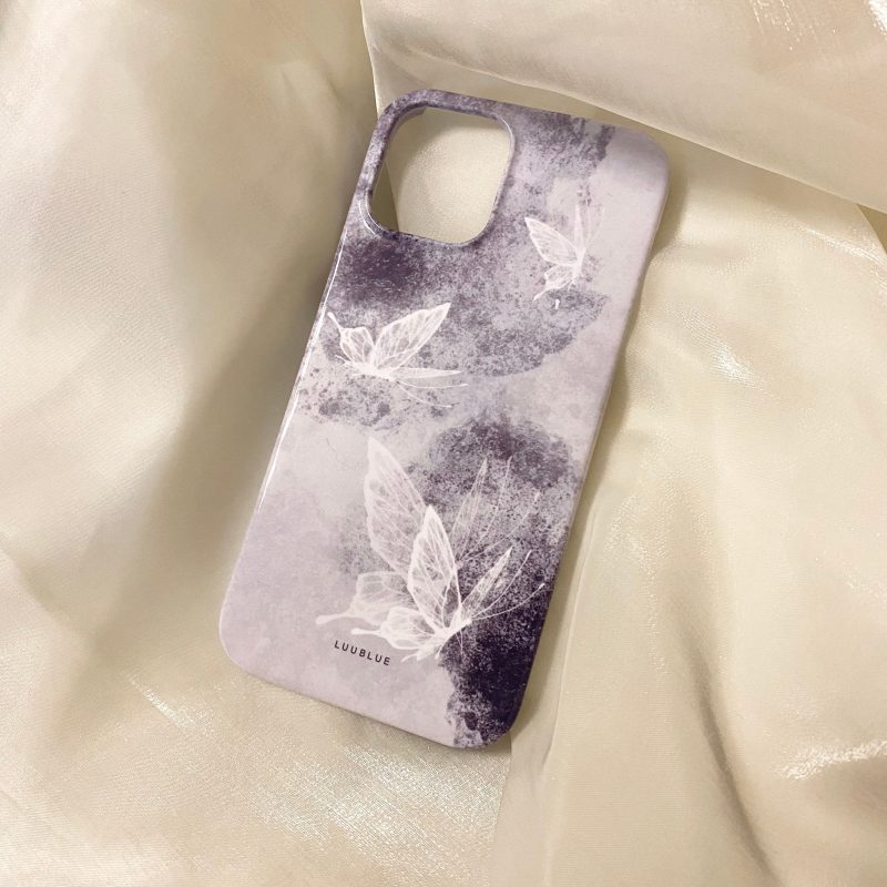 FlyingButterflyPurplePrintedPhoneCase2