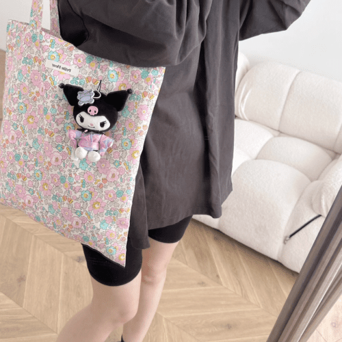 FrenchFloralPrintCanvasShoulderBag2