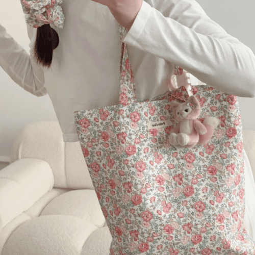 FrenchFloralPrintCanvasShoulderBag3