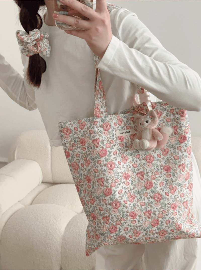 FrenchFloralPrintCanvasShoulderBag3