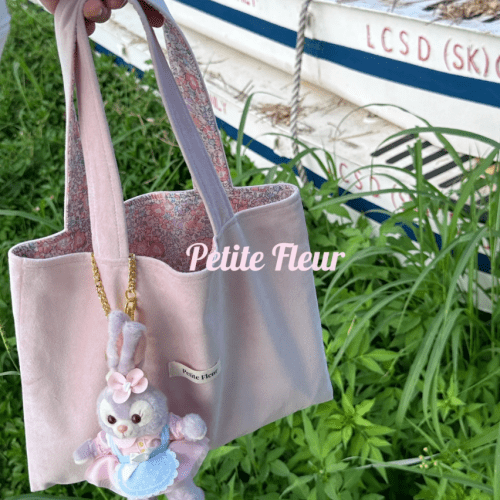 FrenchFloralPrintDoublefaceSuedeHandbag5