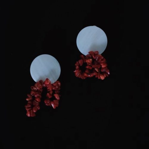 FullMoonRedBeadedEarrings1