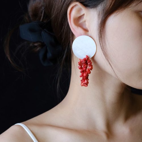 FullMoonRedBeadedEarrings2