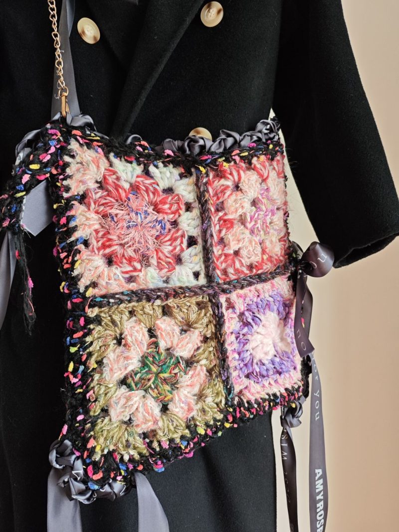 GrannySquareCrochetShoulderBag5