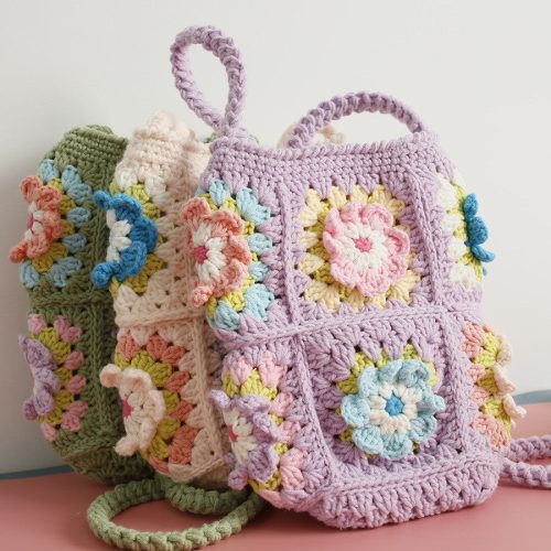 GrannySquareFlowerCrochetCrossbodyBag4