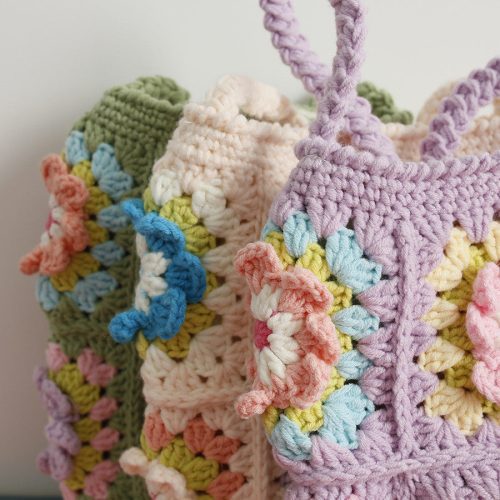 GrannySquareFlowerCrochetCrossbodyBag9