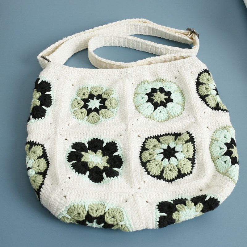 GrannySquareFlowerCrochetShoulderBag6