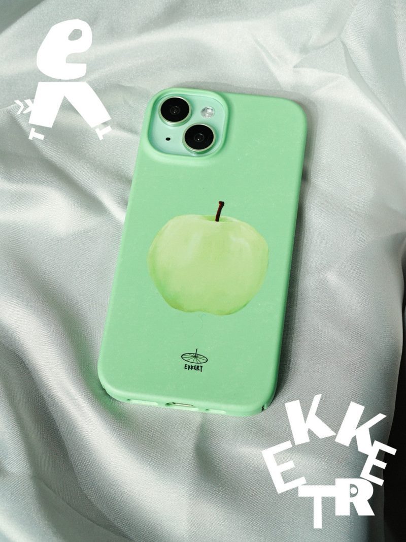 GreenApplePrintedPhoneCase1