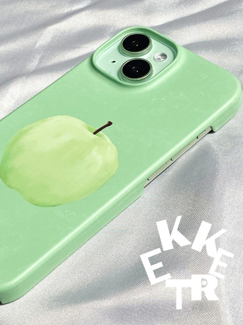 GreenApplePrintedPhoneCase4