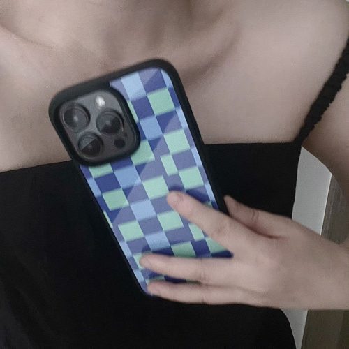 GreenBluePlaidprintedPhoneCase7