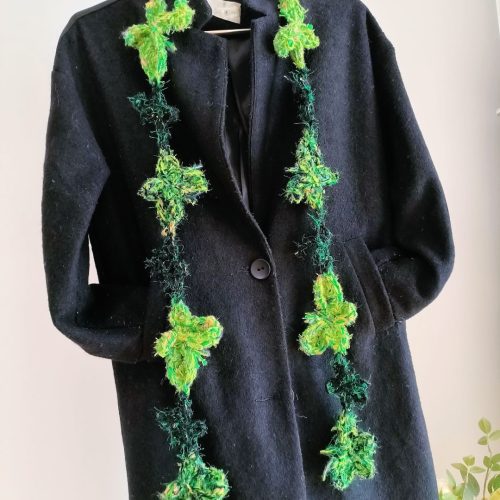 GreenButterflyWovenScarf3