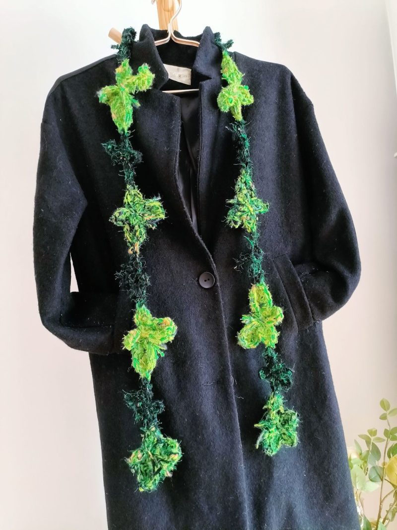 GreenButterflyWovenScarf3