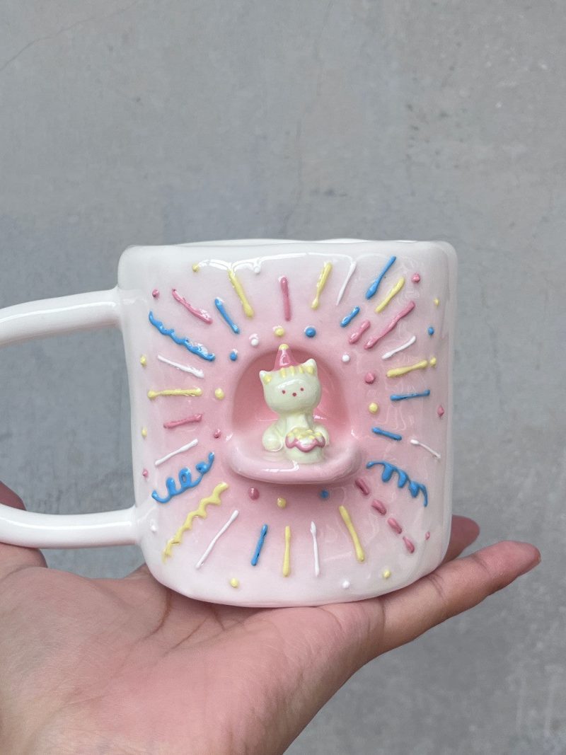 HandmadeBirthdayCatCeramicCup2