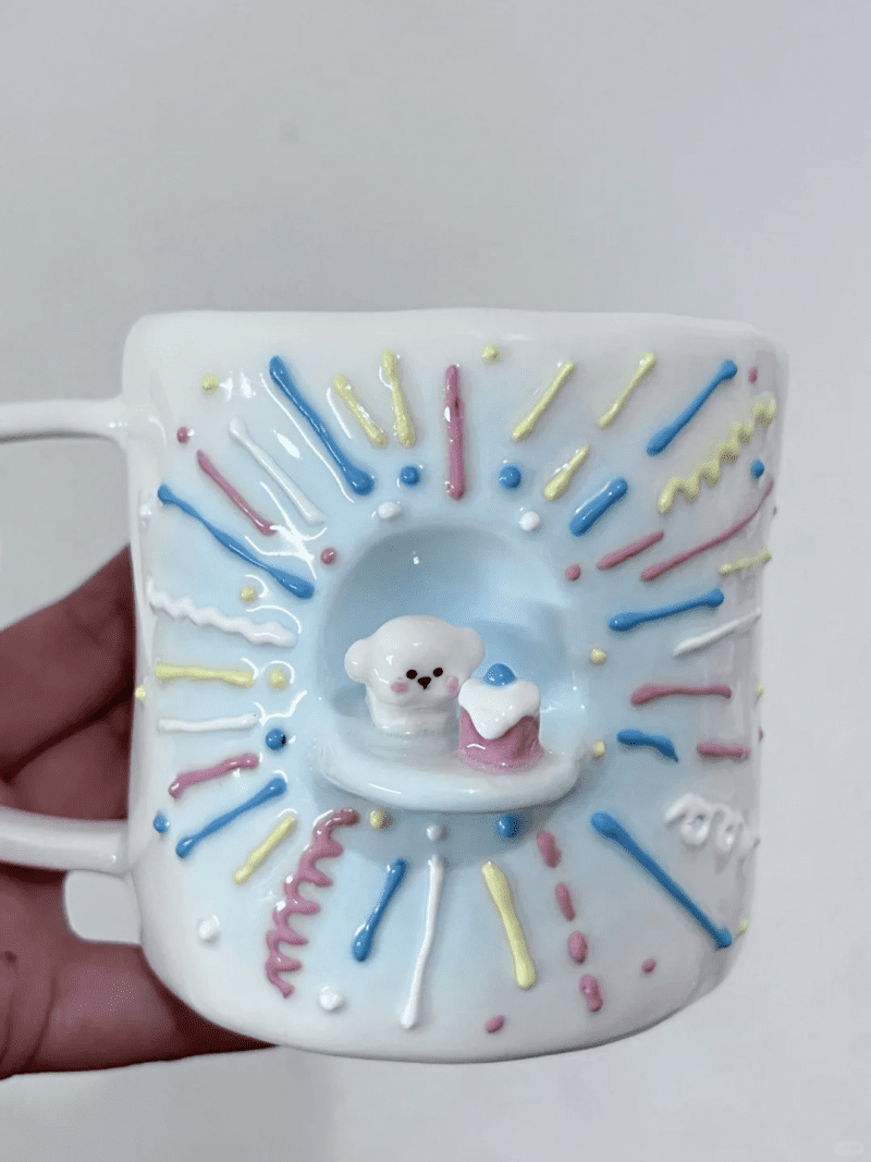 HandmadeBirthdayPuppyCeramicCup1