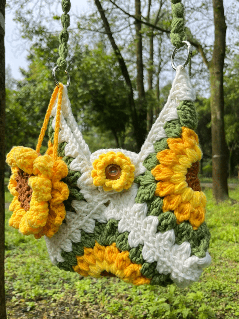 HandmadeSunflowerCrochetShoulderBag4