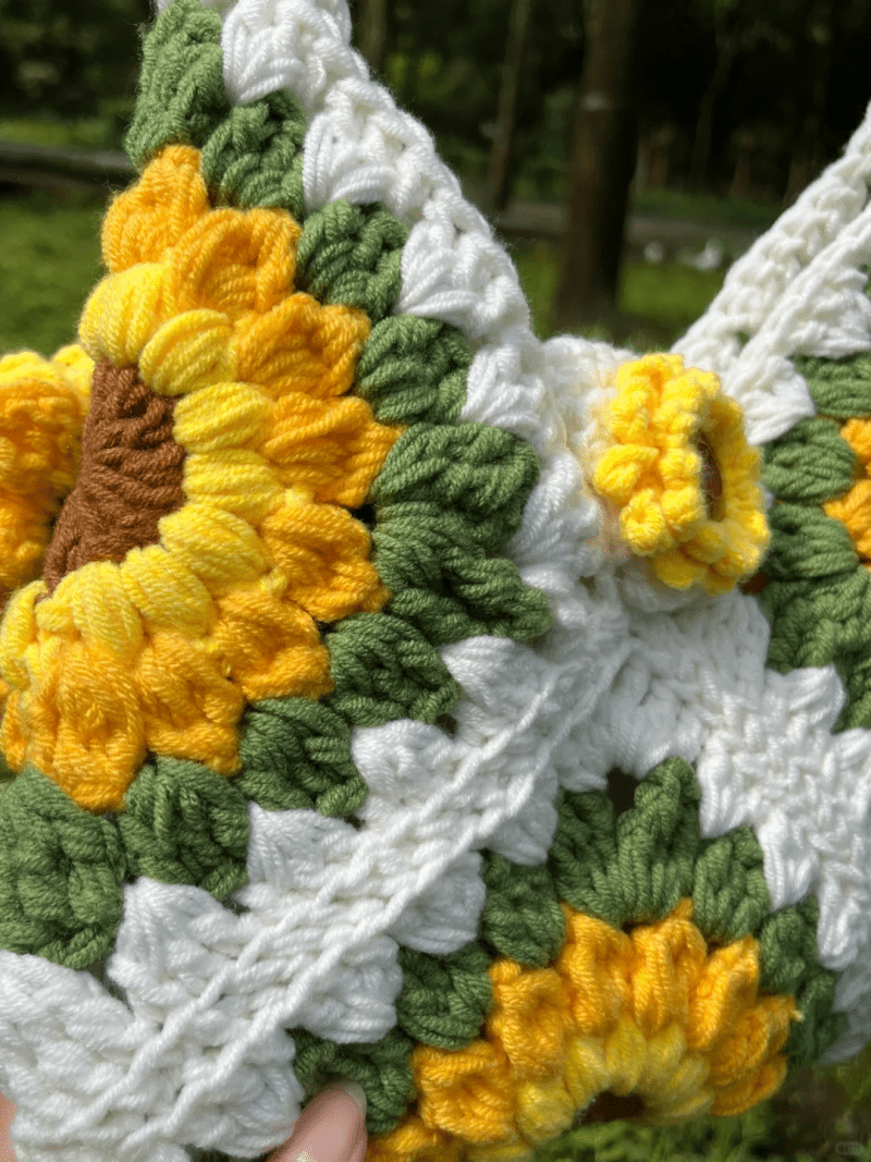 HandmadeSunflowerCrochetShoulderBag5