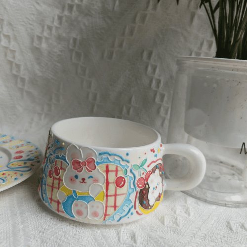 HappyBunnyUnderglazePaintingCeramicCupSet4