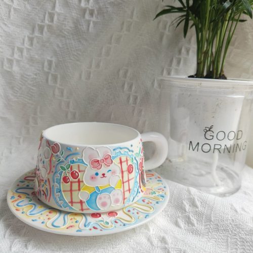 HappyBunnyUnderglazePaintingCeramicCupSet7