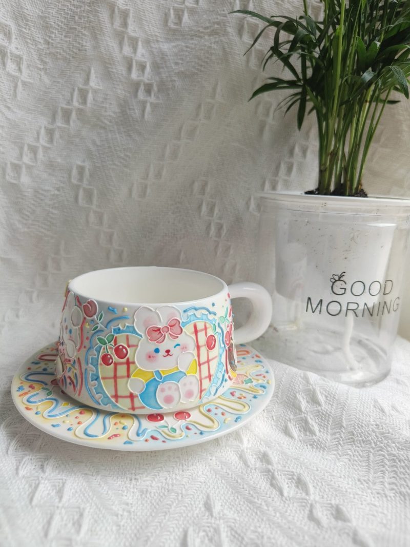 HappyBunnyUnderglazePaintingCeramicCupSet7