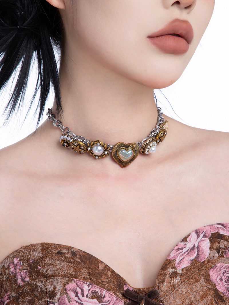 HeartButtonsStarPearlChoker3