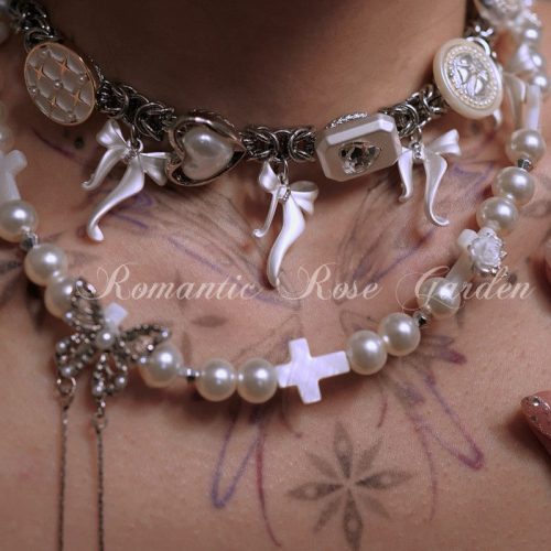 HolyButterflyBowTiePearlChoker12