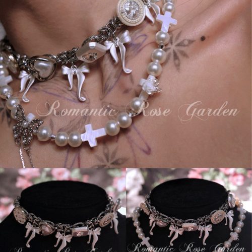 HolyButterflyBowTiePearlChoker4