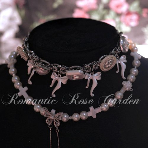 HolyButterflyBowTiePearlChoker5