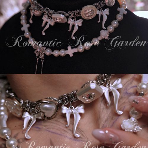 HolyButterflyBowTiePearlChoker6