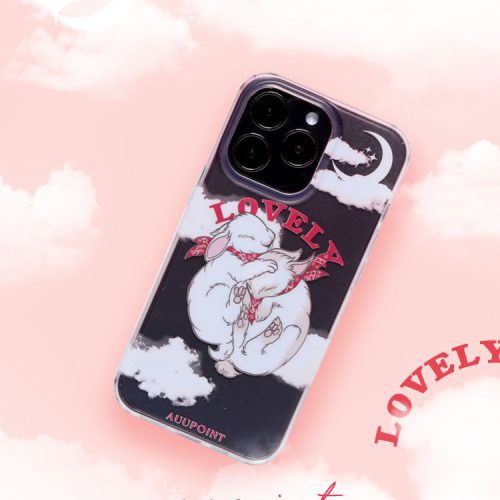 HuggingBunnyOmbrePinkPrintedPhoneCase7